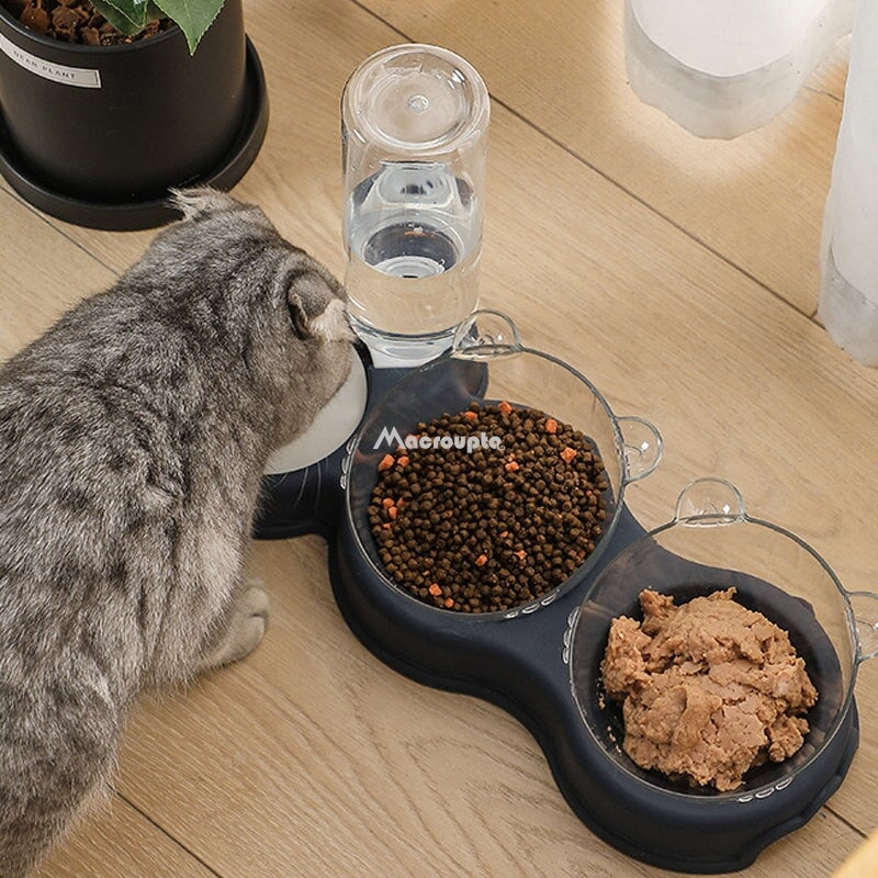 3 in 1 Pet Food and Water Bowl Set Pet Bowls, Feeders & Waterers BestPet