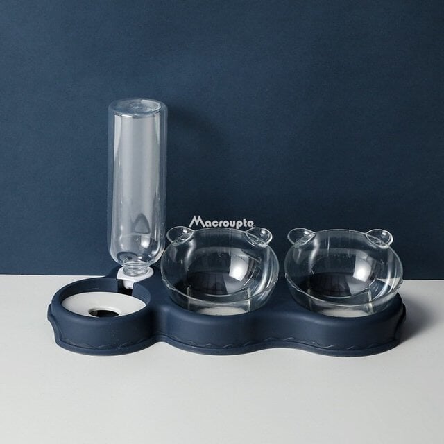 3 in 1 Pet Food and Water Bowl Set Pet Bowls, Feeders & Waterers BestPet Dark Blue 3 in 1