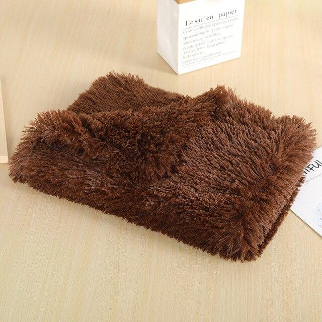 Fluffy Pet Blanket 15 Colours! Dog Beds BestPet Chocolate Small