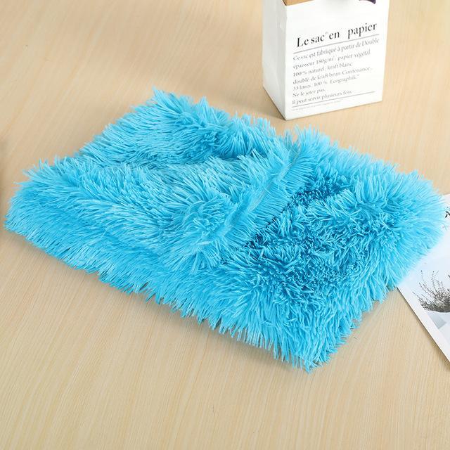 Fluffy Pet Blanket 15 Colours! Dog Beds BestPet Electric Blue Small