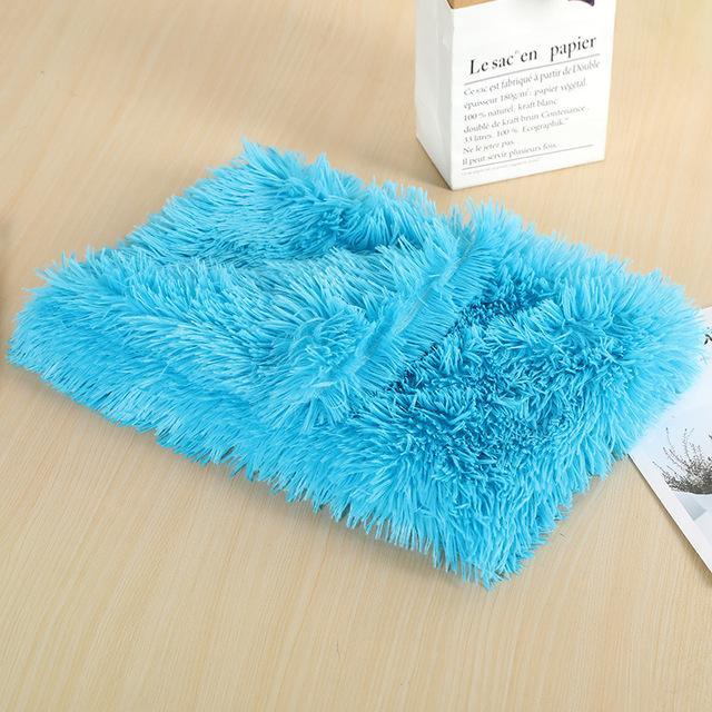 Fluffy Pet Blanket 15 Colours! Dog Beds BestPet Electric Blue Small 