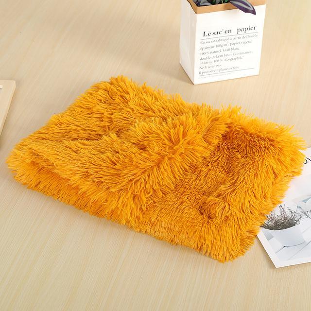 Fluffy Pet Blanket 15 Colours! Dog Beds BestPet Gold Small 