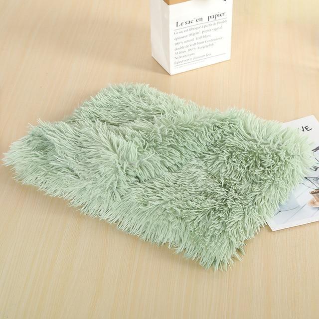 Fluffy Pet Blanket 15 Colours! Dog Beds BestPet Light Green Small