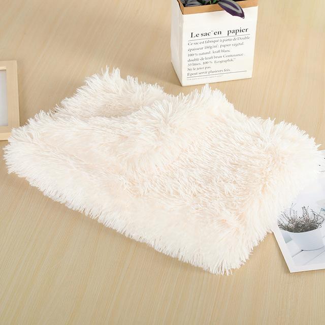 Fluffy Pet Blanket 15 Colours! Dog Beds BestPet White Small
