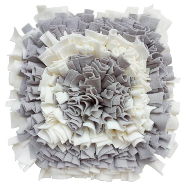 Handmade Dog Snuffle Mat Pet Training Clickers & Treat Dispensers BestPet Grey and White