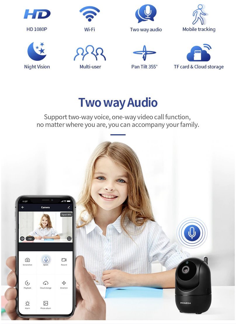 HD WiFi Pet Camera With Live Video Calling Surveillance Cameras BestPet