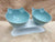 Non-Slip Double Cat Bowls Pet Bowls, Feeders & Waterers Best Pet Double Blue 