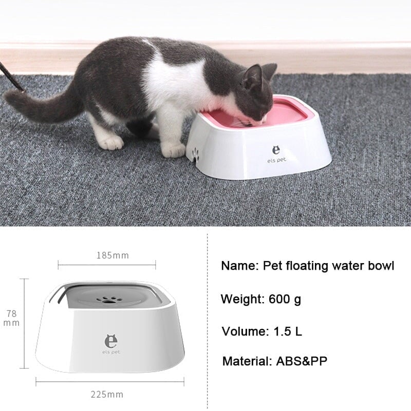 Pet Floating Water Bowl 1.5 Litre Dog Feeding Best Pet