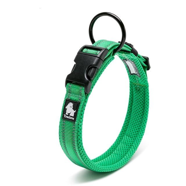 Reflective Mesh Padded Dog Collar Pet Collars & Harnesses BestPet Green XX Small