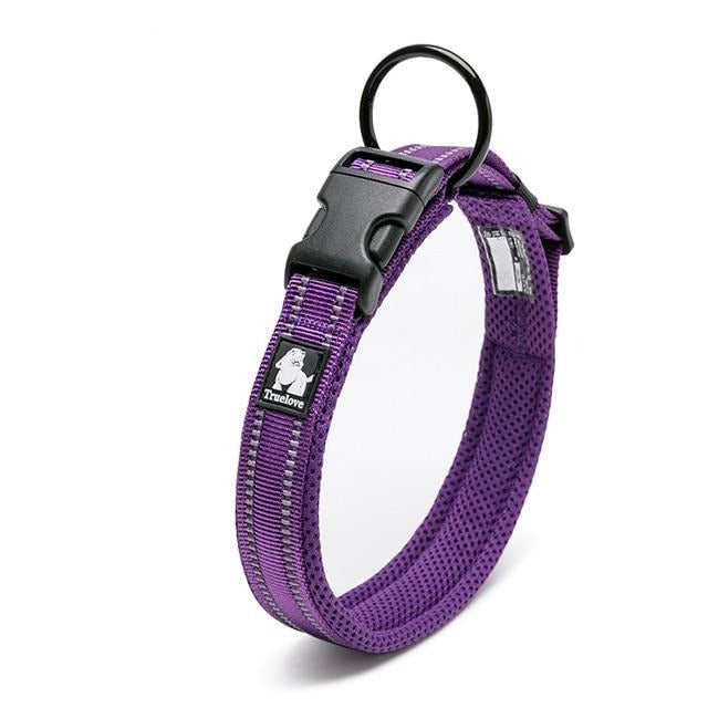 Reflective Mesh Padded Dog Collar Pet Collars & Harnesses BestPet Purple XX Small