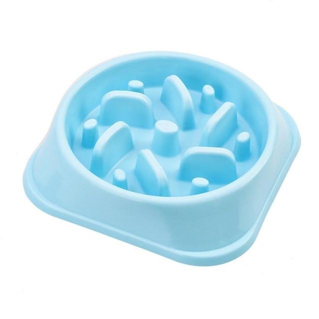 Slow Feeder Puzzle Pet Food Bowl Pet Bowls, Feeders & Waterers BestPet Blue Classic