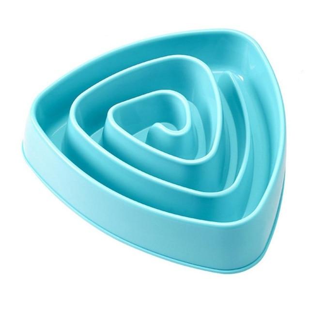 Slow Feeder Puzzle Pet Food Bowl Pet Bowls, Feeders & Waterers BestPet Blue Triangle