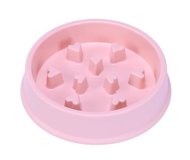Slow Feeder Puzzle Pet Food Bowl Pet Bowls, Feeders & Waterers BestPet Pink Dashes