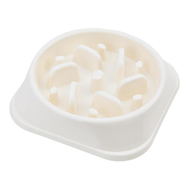 Slow Feeder Puzzle Pet Food Bowl Pet Bowls, Feeders & Waterers BestPet White Classic