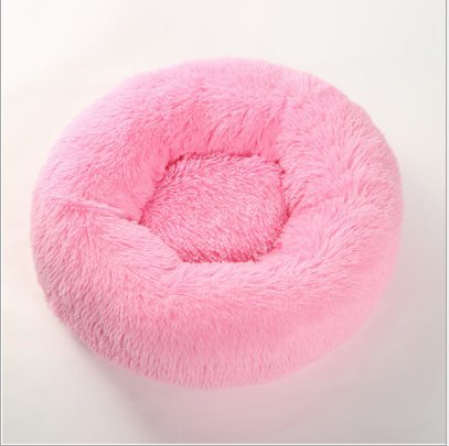 Soft and Fluffy Plush Calming Pet Bed Dog Beds BestPet Hot Pink Small 50CM