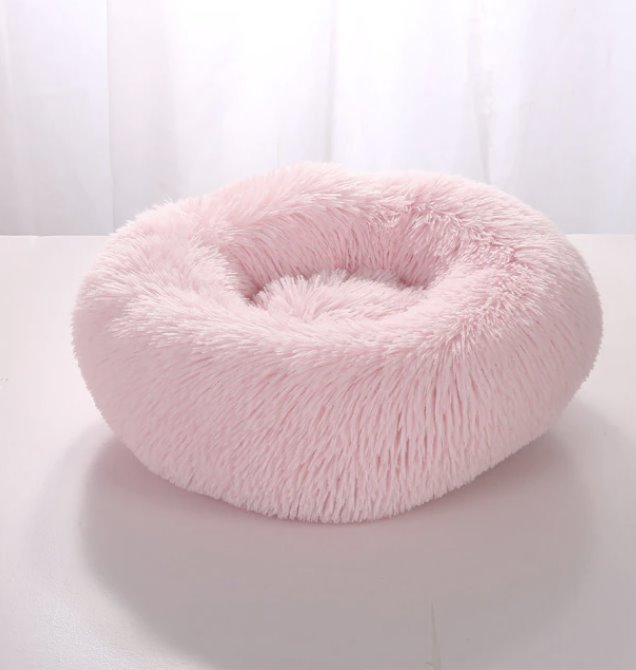 Soft and Fluffy Plush Calming Pet Bed Dog Beds BestPet Pink Small 50CM