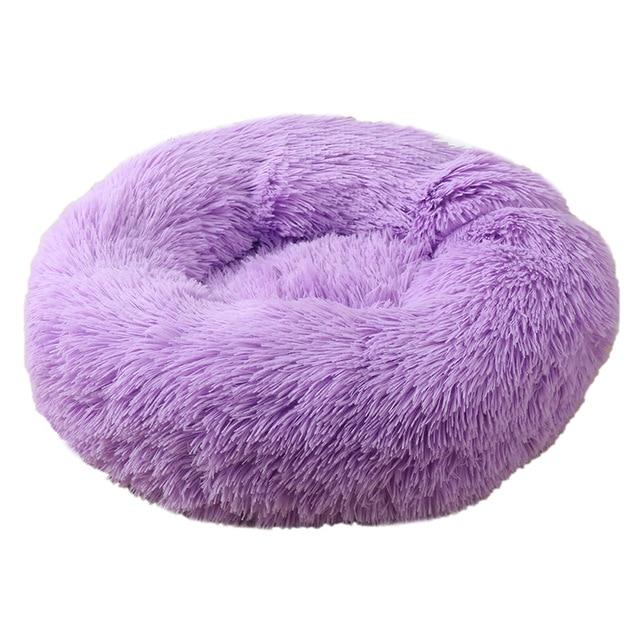 Soft and Fluffy Plush Calming Pet Bed Dog Beds BestPet Purple Small 50CM