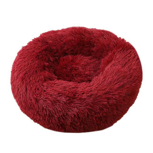 Soft and Fluffy Plush Calming Pet Bed Dog Beds BestPet Red Small 50CM