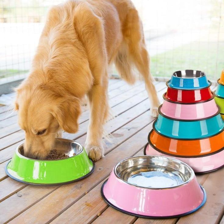 Stainless Steel Pet Food and Water Bowl 4 Colours! Pet Bowls, Feeders & Waterers BestPet