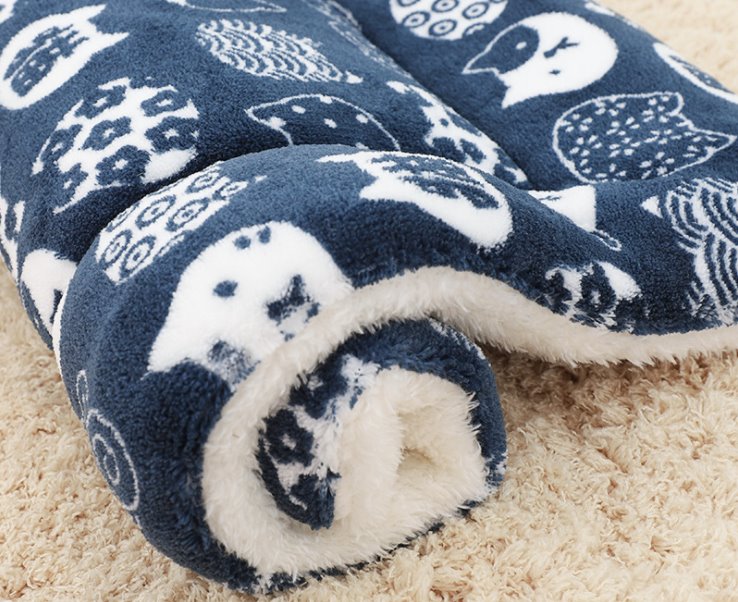 Thick and Soft Pet Blanket Dog Beds BestPet Navy Cat Medium