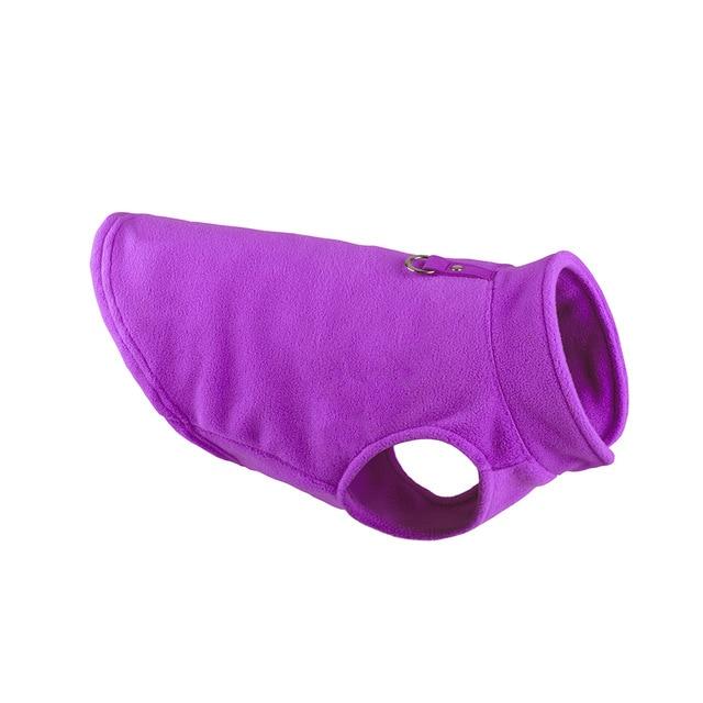 Warm Fleece Pet Coat Dog Apparel BestPet Purple Small