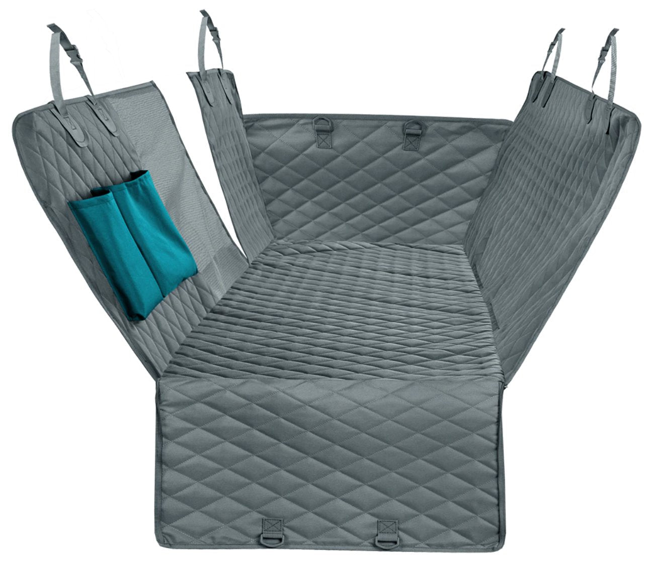 Waterproof Pet Car Back Seat Protector With Mesh Pocket Pet Carriers & Crates BestPet