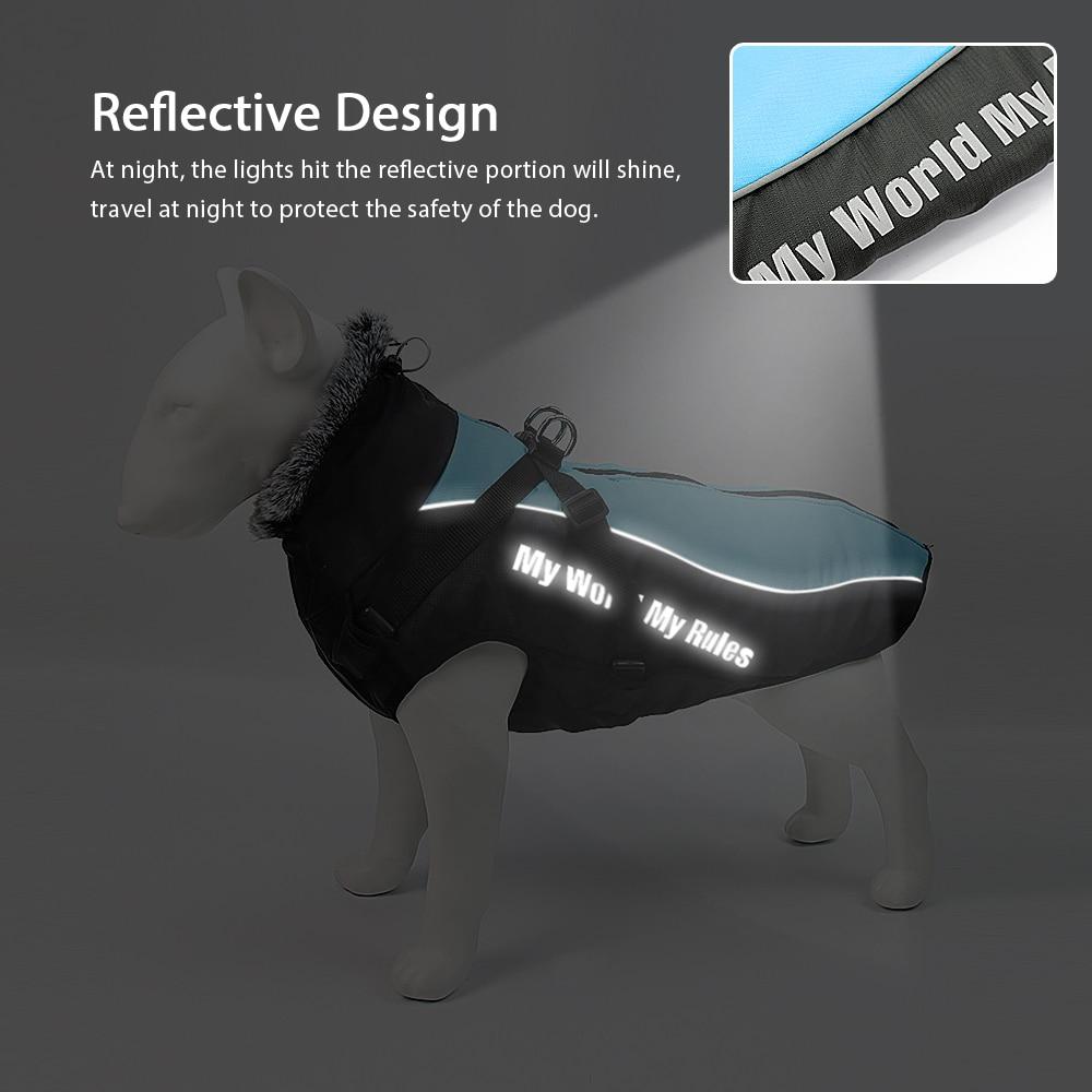 Waterproof Winter Thick Dog Coat With Harness Dog Apparel BestPet
