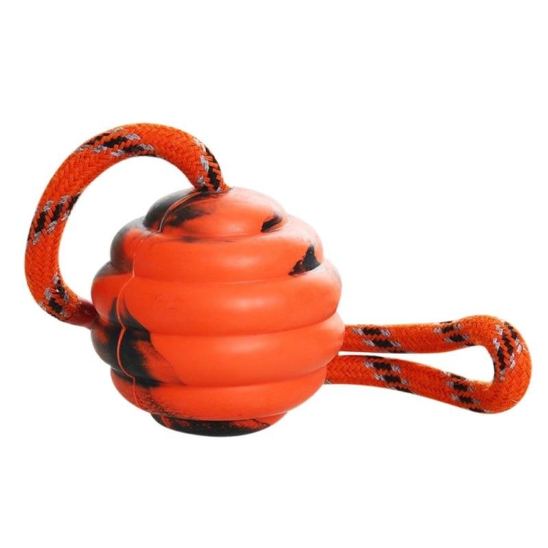 Bite Resistant Rubber Dog Ball on a Rope Dog Toys BestPet 