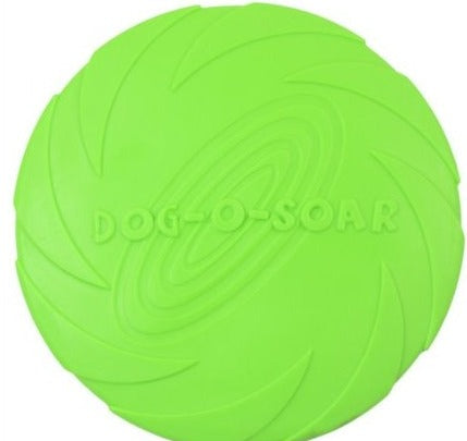 Bite Resistant Silicone Dog Frisbee Dog Toys BestPet Green Diameter 15cm 