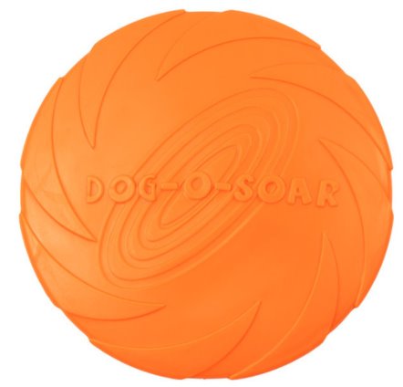 Bite Resistant Silicone Dog Frisbee Dog Toys BestPet Orange Diameter 15cm 