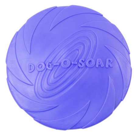 Bite Resistant Silicone Dog Frisbee Dog Toys BestPet Purple Diameter 15cm 