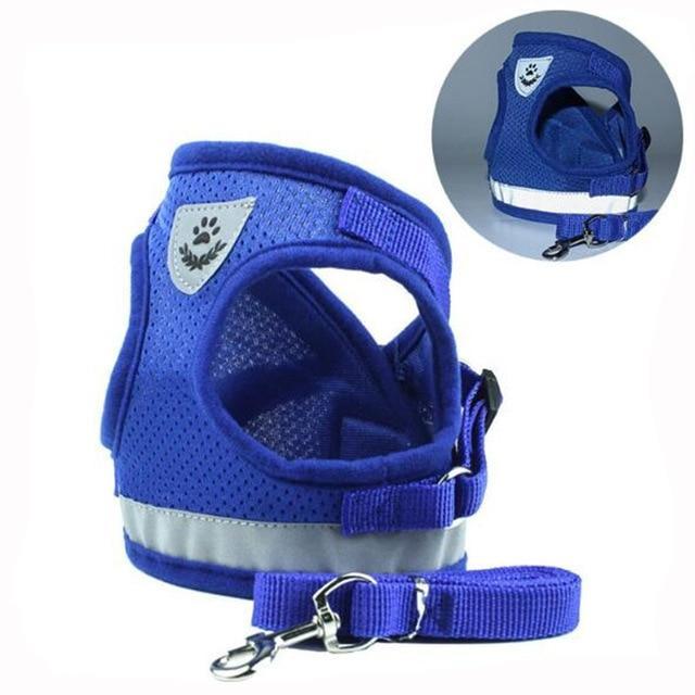 Cat Harness and Leash 7 Colours! Pet Collars & Harnesses BestPet Blue Reflective Small 