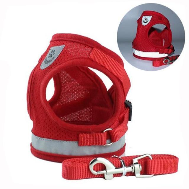 Cat Harness and Leash 7 Colours! Pet Collars & Harnesses BestPet Red Reflective Small 