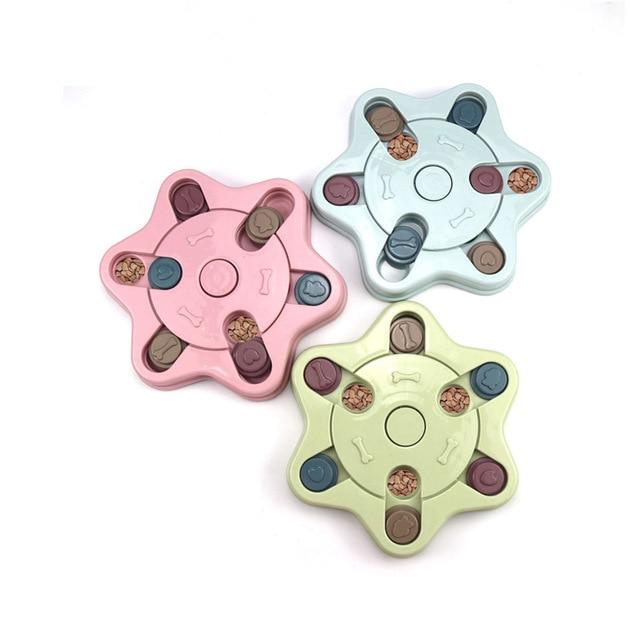 Dog Interactive Food Puzzle Toys - 3 Designs! Dog Toys BestPet Blue Star 