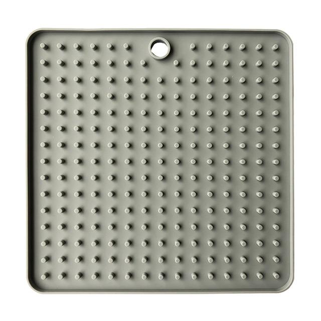 Dog Lick Pad Mat Pet Training Clickers & Treat Dispensers BestPet Grey Square 