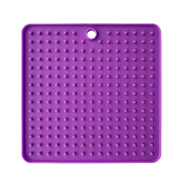 Dog Lick Pad Mat Pet Training Clickers & Treat Dispensers BestPet Purple Square 