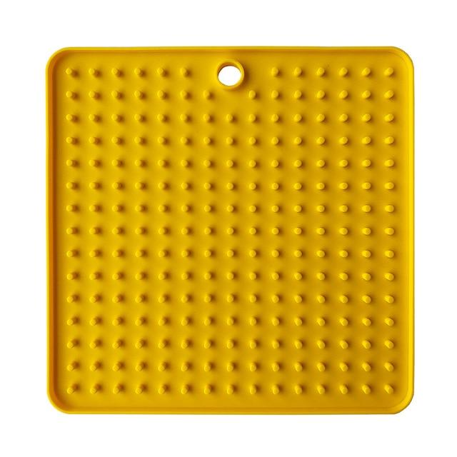Dog Lick Pad Mat Pet Training Clickers &amp; Treat Dispensers BestPet Yellow Square 
