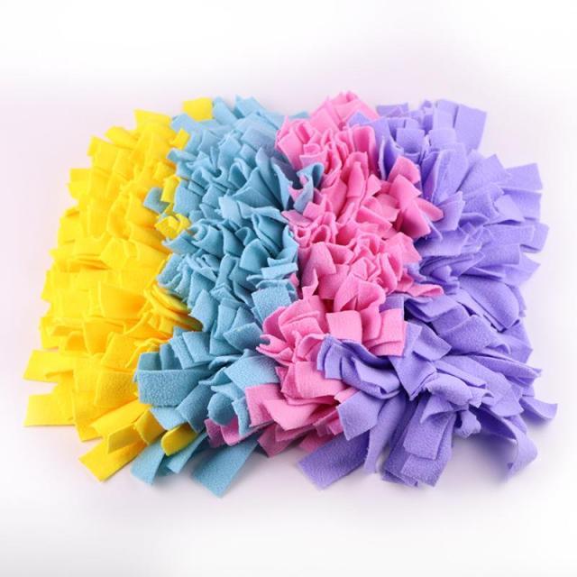 Handmade Dog Snuffle Mat Pet Training Clickers & Treat Dispensers BestPet Blue Yellow Pink Purple Stripe 