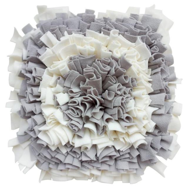 Handmade Dog Snuffle Mat Pet Training Clickers & Treat Dispensers BestPet Grey and White 