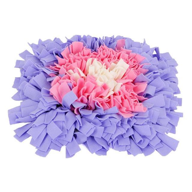 Handmade Dog Snuffle Mat Pet Training Clickers & Treat Dispensers BestPet Purple Pink White 