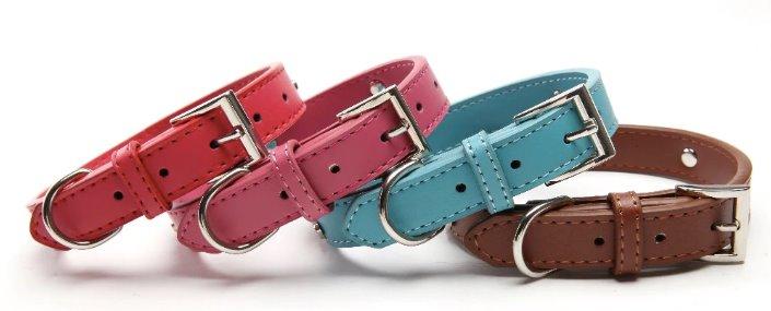 Leather Pet Collar Paw Style Pet Collars &amp; Harnesses BestPet 