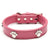 Leather Pet Collar Paw Style Pet Collars & Harnesses BestPet Pink Small 