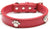 Leather Pet Collar Paw Style Pet Collars & Harnesses BestPet Red Small 