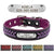Leather Pet Collar With Personalised Engraved Nameplate Pet Collars & Harnesses BestPet Purple X Small 