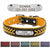 Leather Pet Collar With Personalised Engraved Nameplate Pet Collars & Harnesses BestPet Yellow X Small 