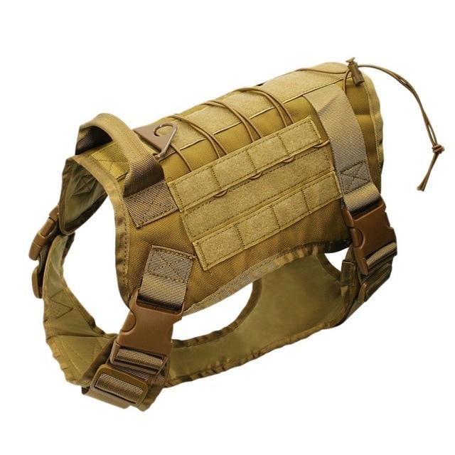 Military Style Dog Harness Pet Collars &amp; Harnesses BestPet Khaki Medium 