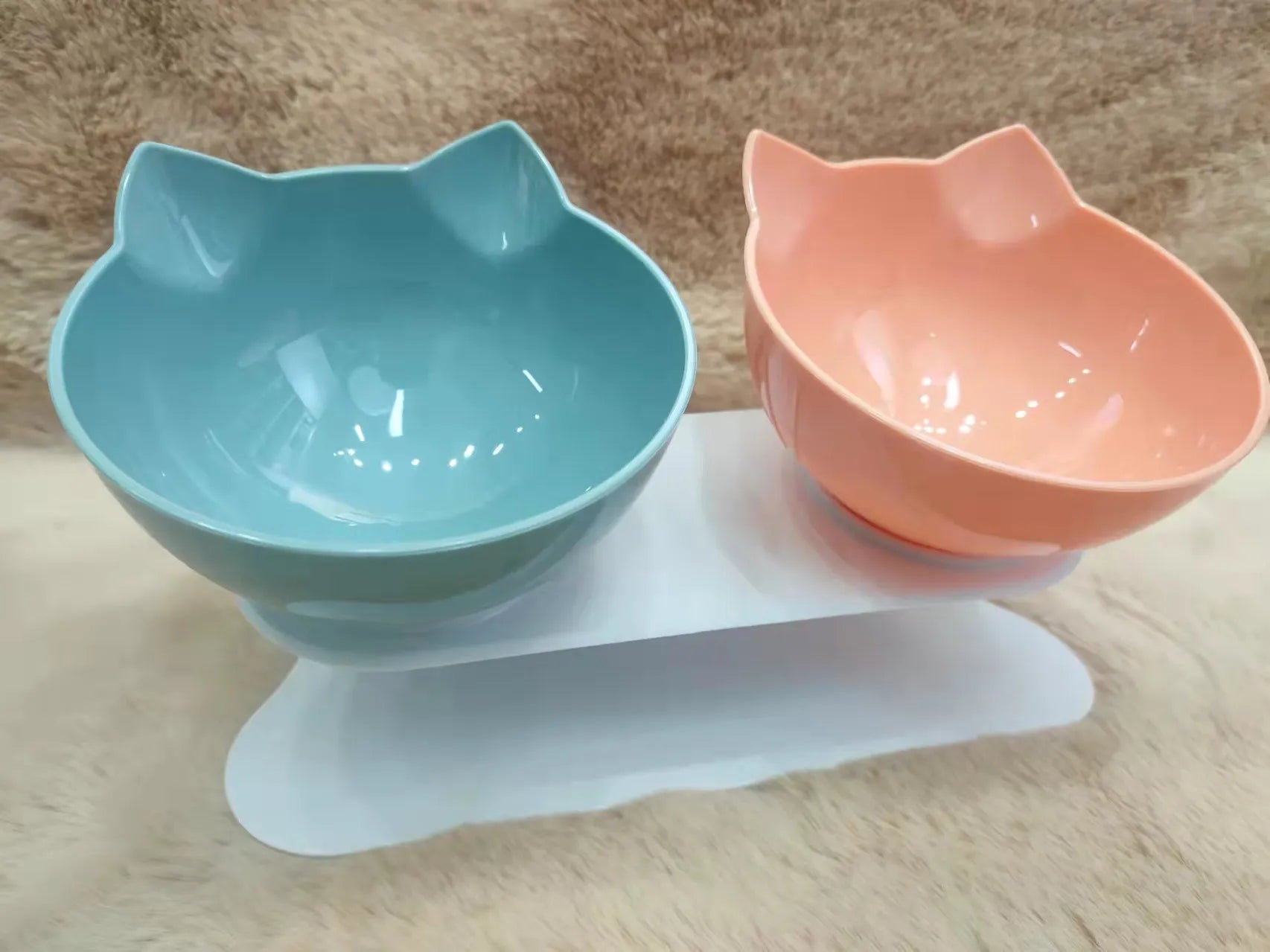 Non-Slip Double Cat Bowls Pet Bowls, Feeders & Waterers Best Pet 