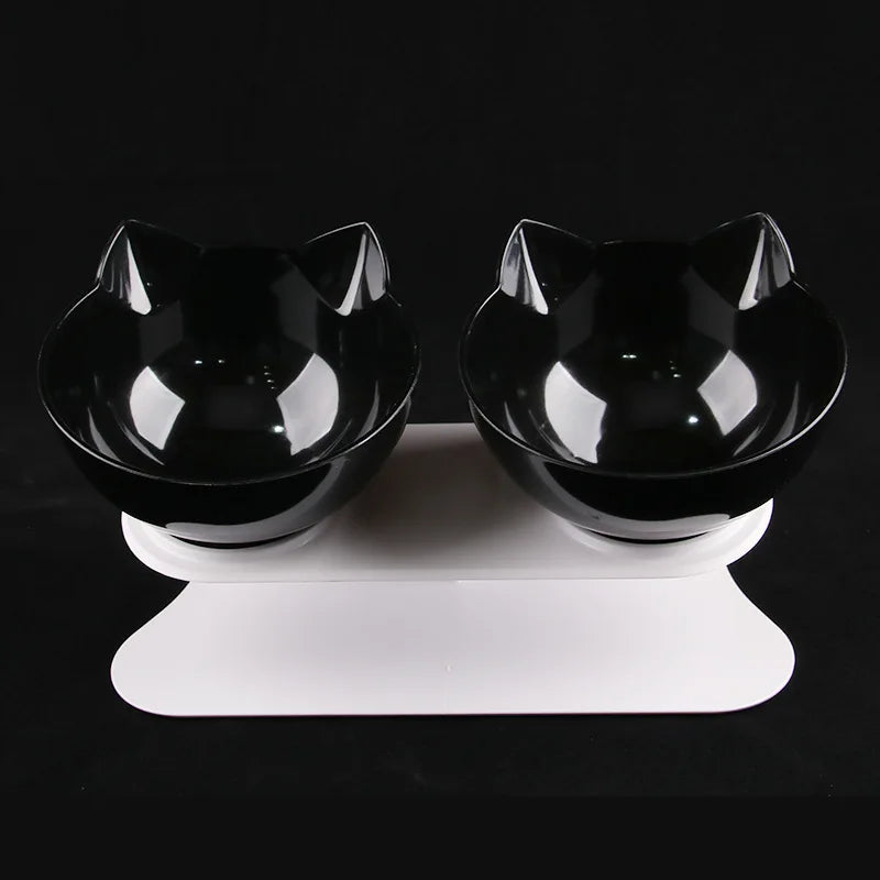 Non-Slip Double Cat Bowls Pet Bowls, Feeders & Waterers Best Pet 