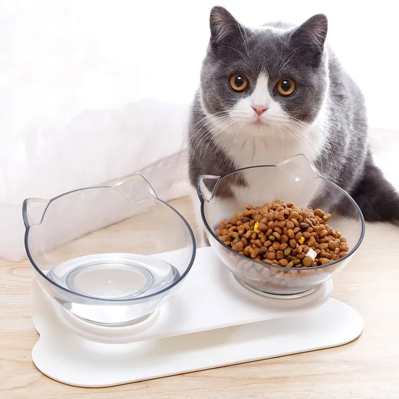 Non-Slip Double Cat Bowls Pet Bowls, Feeders & Waterers Best Pet 
