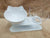 Non-Slip Double Cat Bowls Pet Bowls, Feeders & Waterers Best Pet Clear & White 